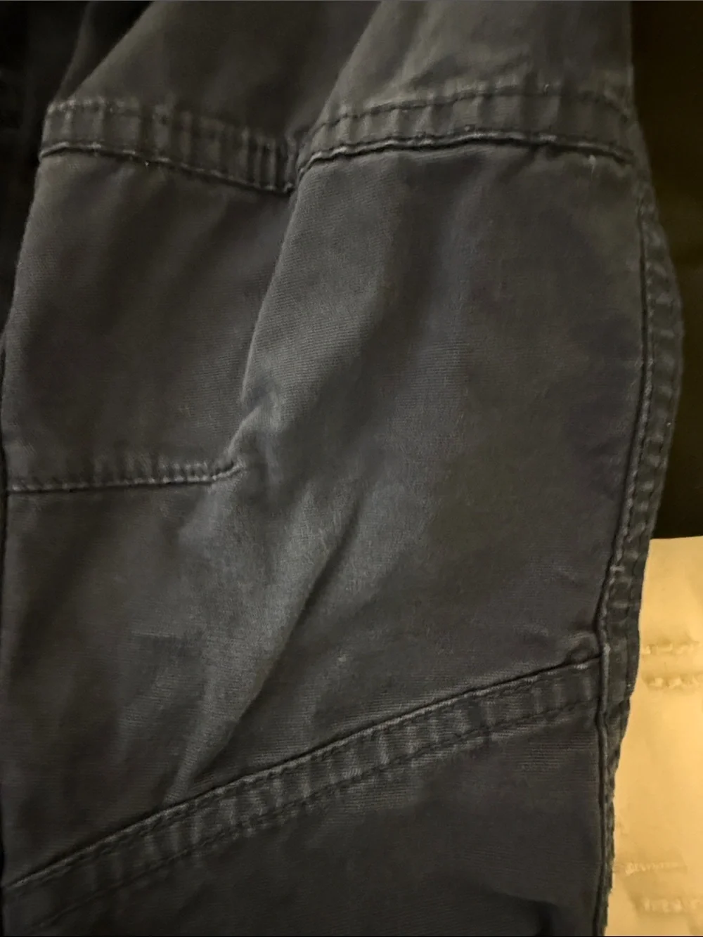 Navy Draw String Pants with Zipper Pockets